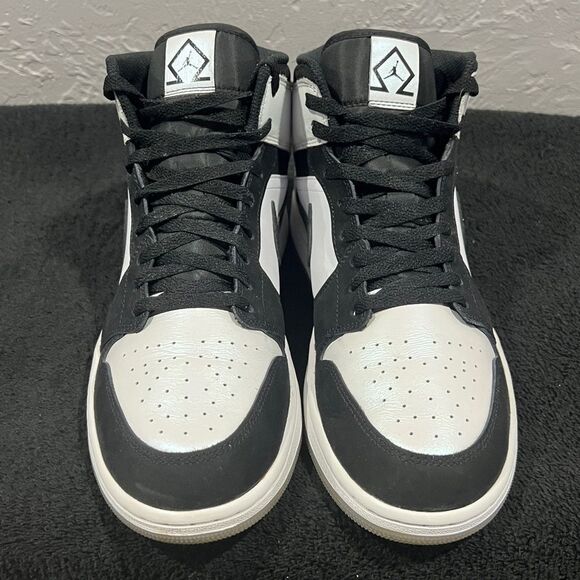 🔥🏀 NIKE AIR JORDAN 1 Mid SE 'Diamond' Shoes - DH6933-100 Men Sz 11.5 - PERFECT - Picture 4 of 15